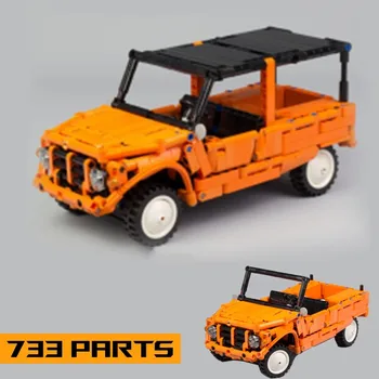 Új 733PCS Mehari narancssárga szuperautó versenyzők járművek sportkocsi illeszkedés MOC-29654 modell építőelemek Kockák gyerekjátékok születésnapi ajándékok
