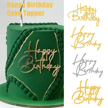 Új boldog születésnapot torta feltétje akril arany ezüst születésnapi Oh Baby Topper baba születésnapi parti torta dekorációkhoz D3N3