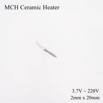 φ 2mm x 20mm 5V 12V 110V 220V MCH fémkerámia fűtőcső magas hőmérsékletű alumínium-oxid elektromos fűtőrúd csatorna cső HTCC száraz