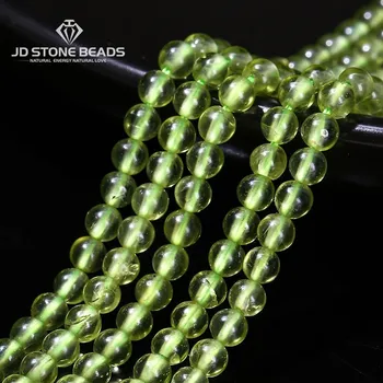 2 3 4mm természetes zöld peridot kerek gyöngyök kis rész laza távtartó gyöngy ékszerkészítéshez DIY karkötő nyaklánc kiegészítő